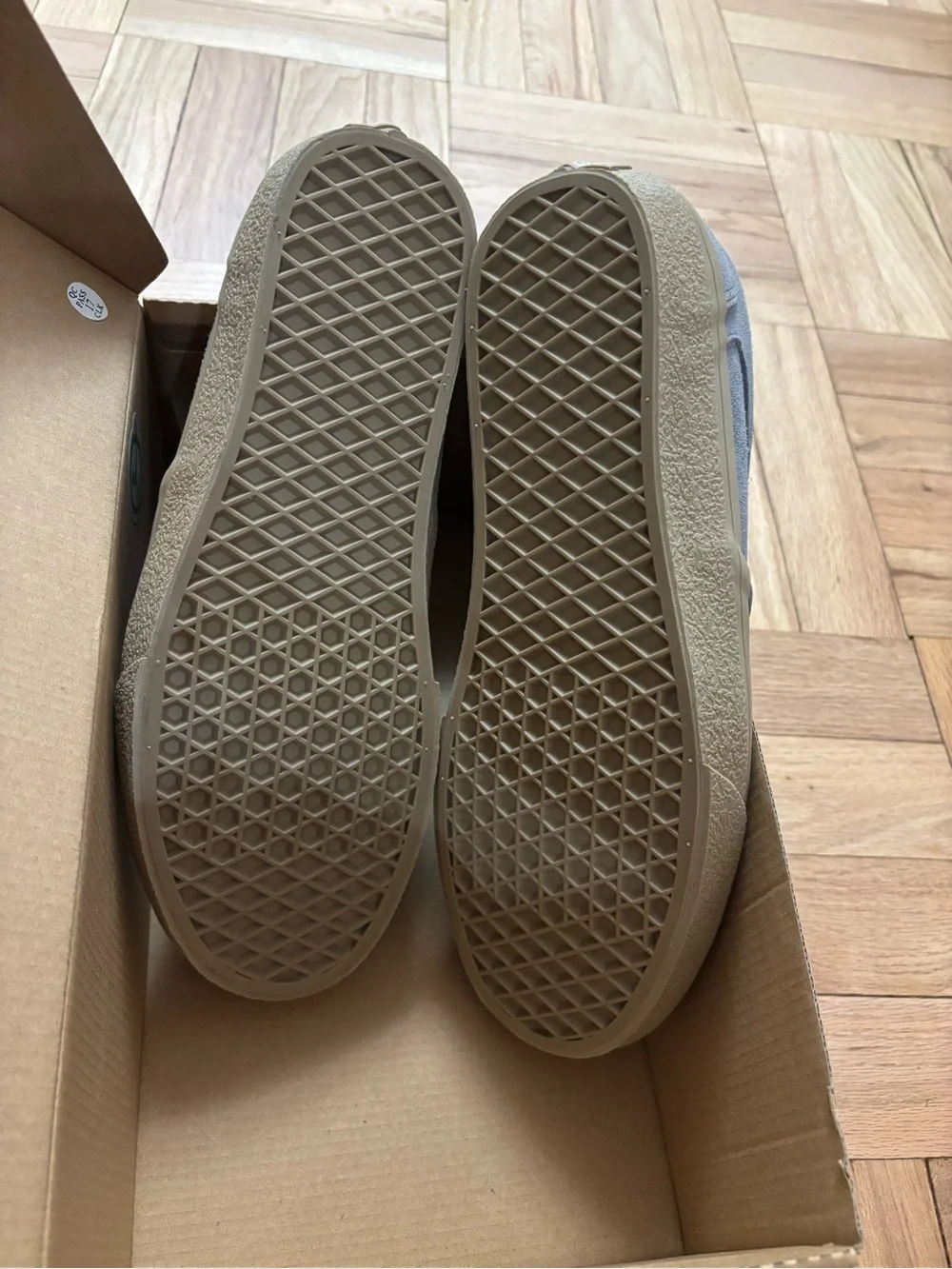 Men's Vans Shoes Size 13 Asher Crepe Frost Gray Slip On Sneakers Suede